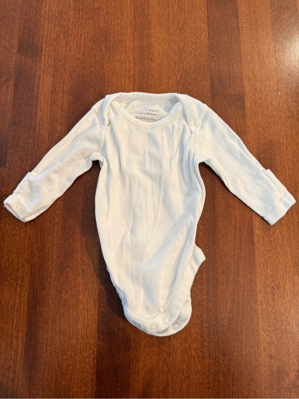 Hanna Andersson White Long-Sleeve Baby Bodysuit